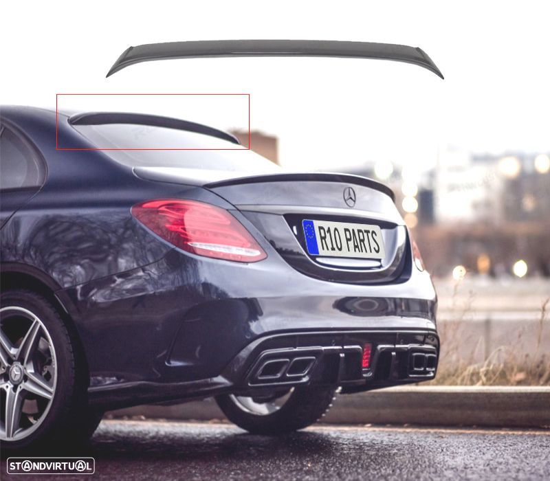 AILERON DE TETO MERCEDES CLASE E W213 16-19 LOOK AMG PRETO BRILHANTE - 1