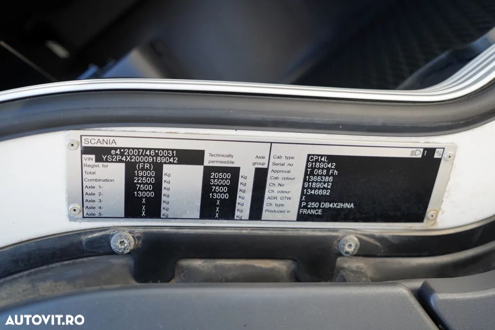 Scania P 250 / 4X2 / CILINDRU BASCULABIL / + HDS HMF 635 K2 / EXTENSIE MAXIMĂ 7 M / RADIOCOMANDĂ / ROTARE / EURO 6 - 35