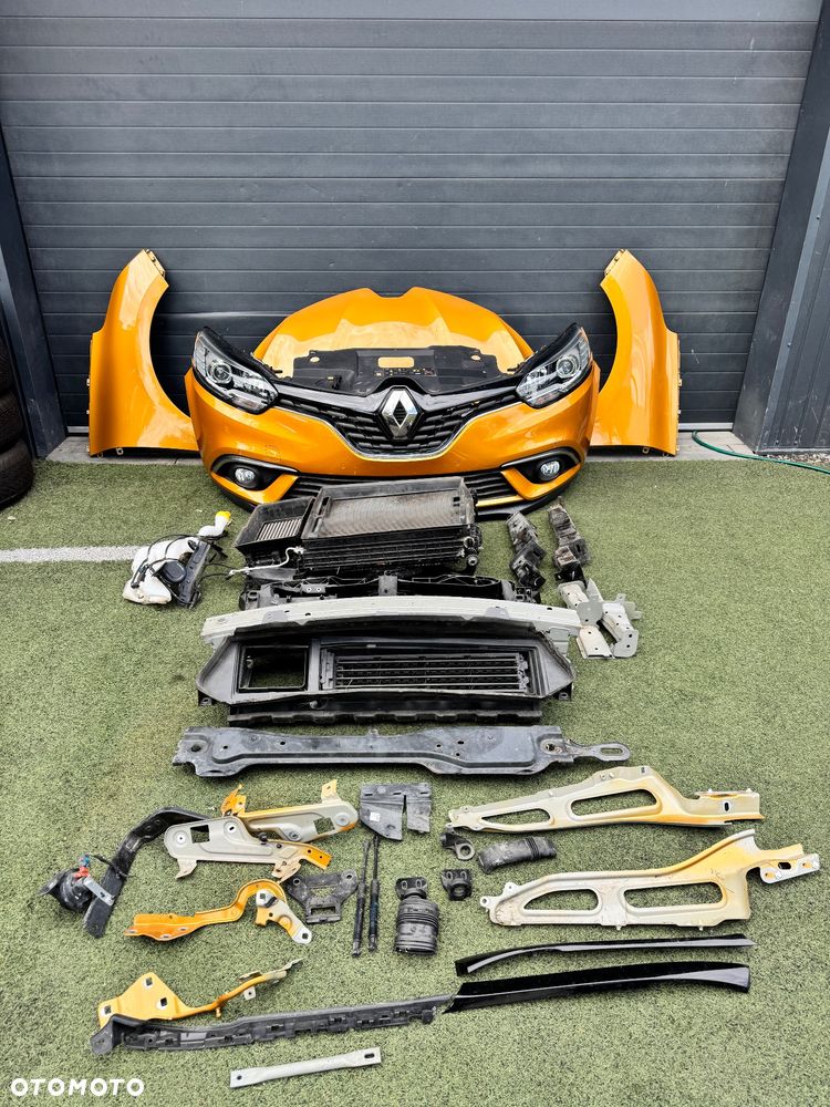 RENAULT SCENIC IV MASKA LAMPY  ZDERZAK PRZEDNI PRZÓD ZŁOTY RUDY POMARAŃCZOWY TEEPA EPA KOMPLETNY - 1