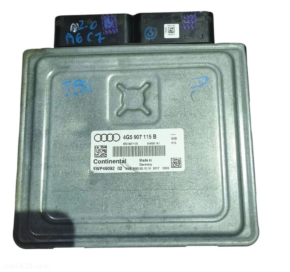 AUDI A6 C7 16r 2.0 TFSI KOMPUTER SILNIKA 4G5907115B 5WP4909202