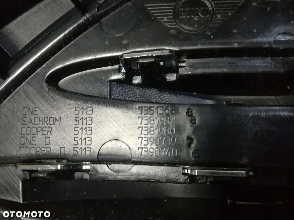 MINI COOPER ONE GRILL ATRAPA CHŁODNICY KRATKA CHROM CZARNY NOWY ORYGINAŁ - 7