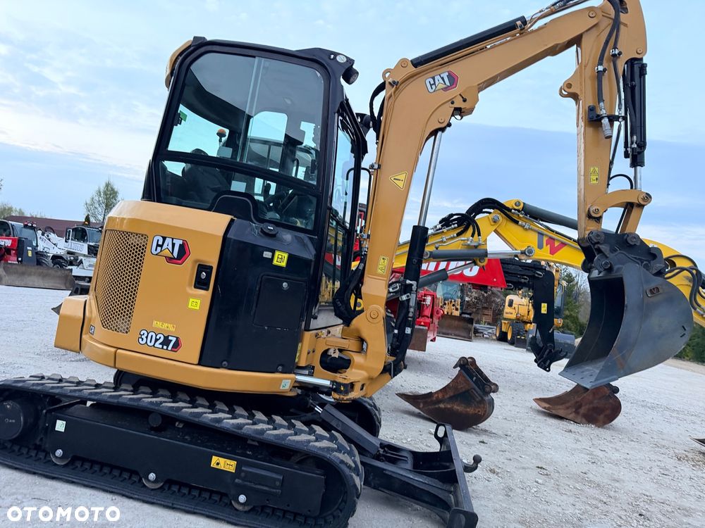 Caterpillar Minikoparka Cat 302.7 3xłyżki Skarpowa hydrL\P dodatkowe linie hydrauliczne szybkozłącze Gąsienice jak Nowe WIDŁY WIERTNICA za dopłatą - 30