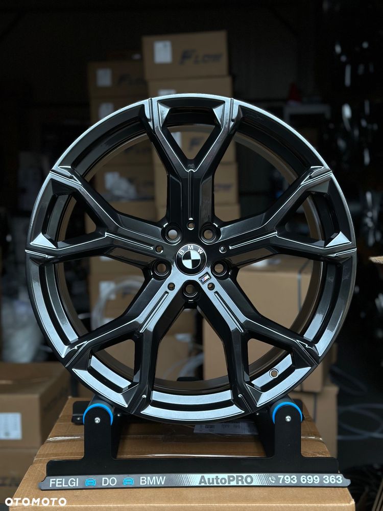Oryginalne felgi BMW 21 M pakiet 5x112 X5 G05 X6 G06 Styling 741 9.5j ET37 IS37 10.5j ET43 IS43 8071998 alufelgi 8071999 SUV Czarne Black Piano oryginał WZ 741M wzór style - 36