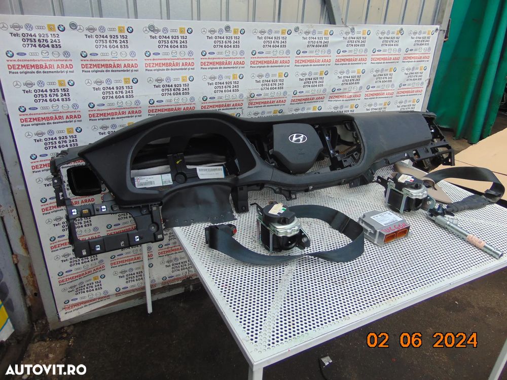 Plansa Bord hyundai Tucson 2015-2018 airbag sofer pasager modul airbag-uri - 3