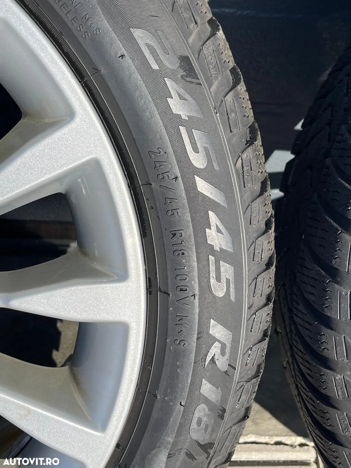 Jante Bmw seria 5 G30, originale, 18 inch, cu anvelope iarna - 4