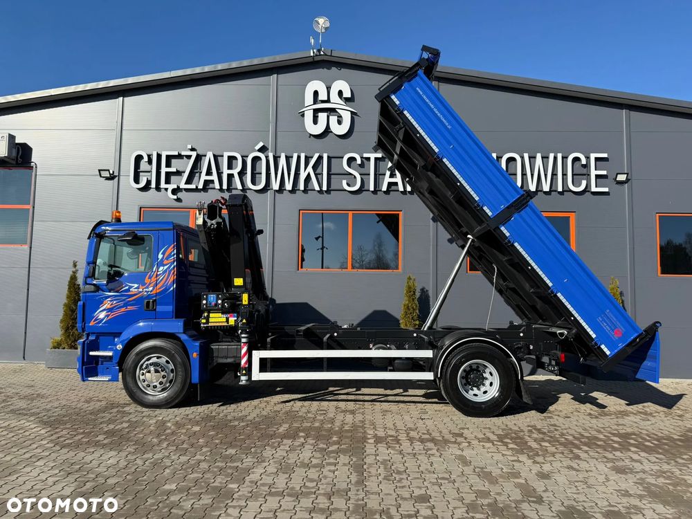 MAN TGM TGL TGS 18.250 // wywrotka 3-S + HDS HMF 1420 - K2 // E5 // budowlanka //żuraw dzwig kran crane // Świeżo sprowadzony!! - 24