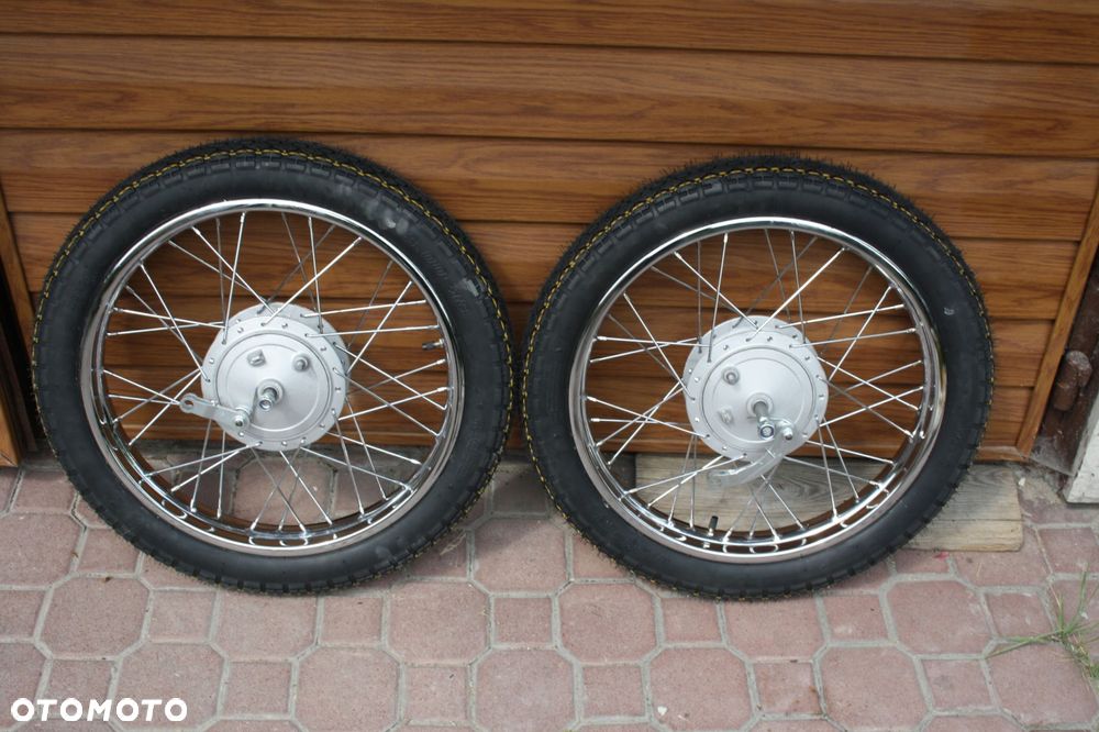 felga wsk 125 175 obręcz bez graweru koła 1.85-18 + szprychy chrom 3.1mm - 3