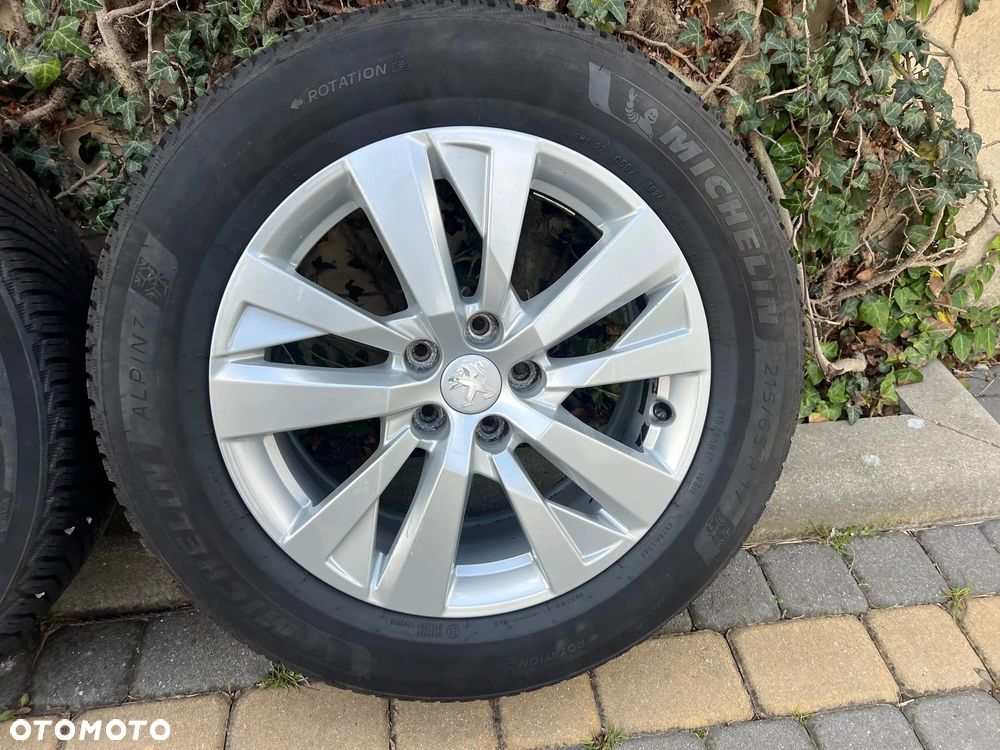 FELGI ALUFELGI ALUMINIOWE 17 7J ET42 OPONY KOŁA  215 65 17 MICHELIN ALPIN 7  2024  ROK 7mm PEUGEOT 3008 5008 II LIFT SUPER ZESTAW - 5