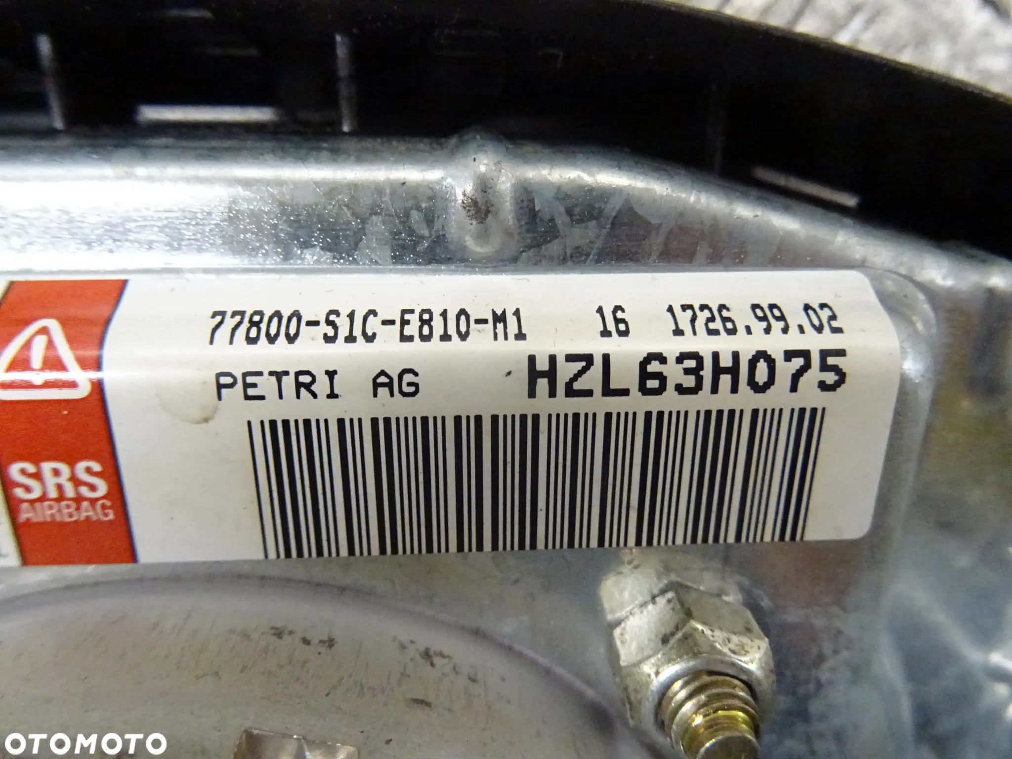 HONDA ACCORD VI 2.0B LIFTBACK 97-02 PODUSZKA POWIETRZNA AIRBAG KIEROWCY 77800-S1C-E810-M1 - 4