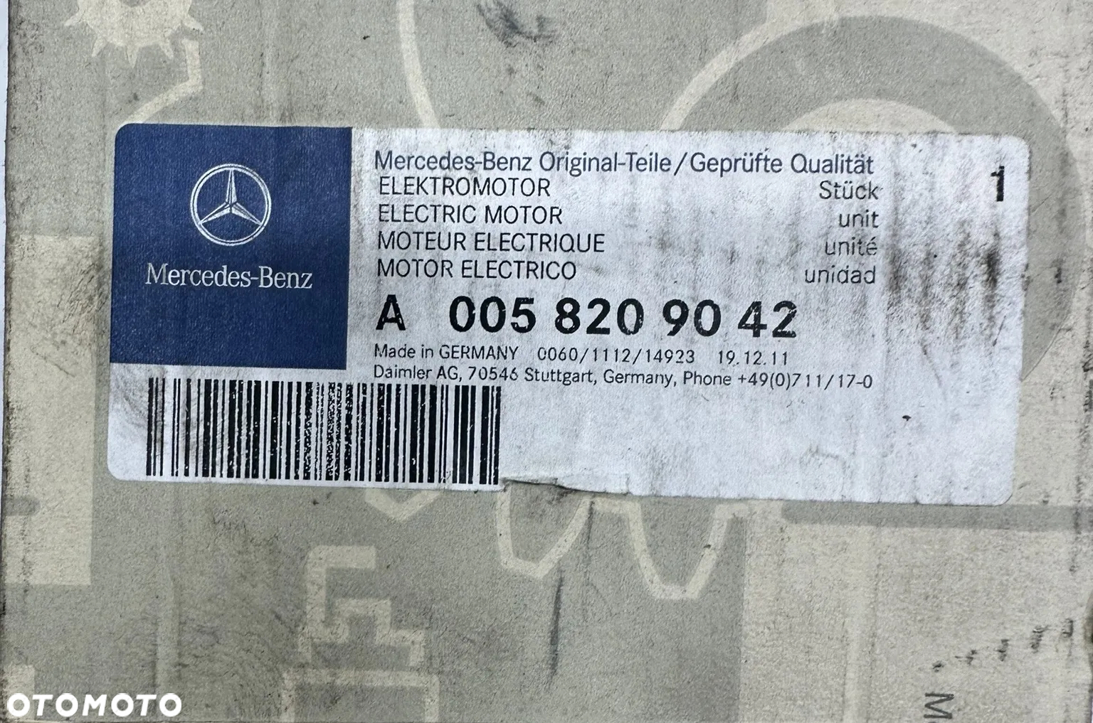 Silnik Elektryczny Podnośnik Szyb Lewy Mercedes CLS A0058209042 - 5