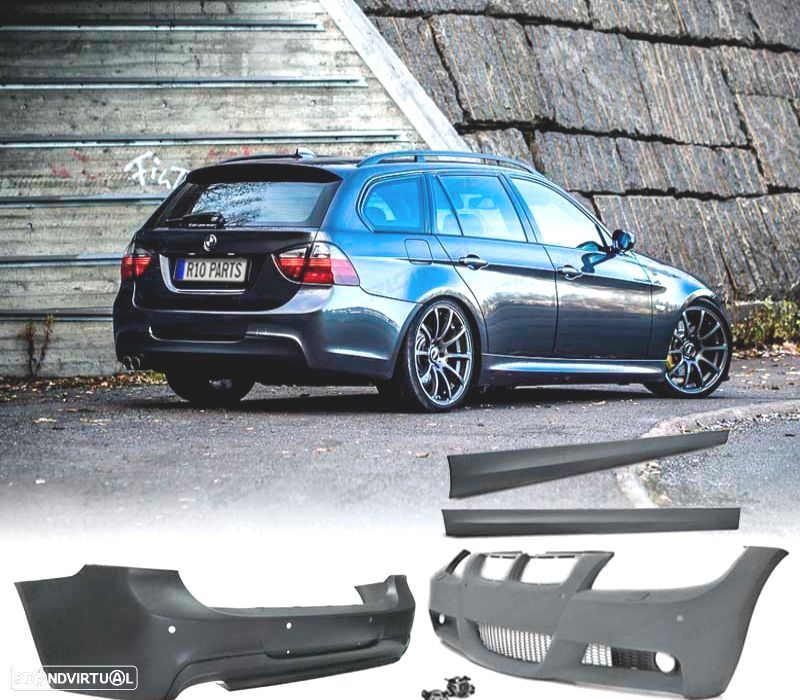 KIT CARROÇARIA BMW E91 05-08 LOOK M PDC SRA - 1