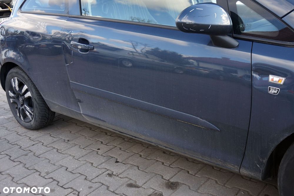 DRZWI PRZEDNIE PRAWE CORSA D IV 3D HB Z168  SZARY OPEL 2006-2011 - 4