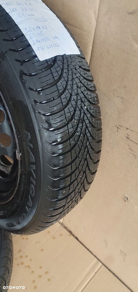 Felgi stalowe z oponami 165/70 R14 5J 4X100 ET35 VW UP 1S0601027 - 9