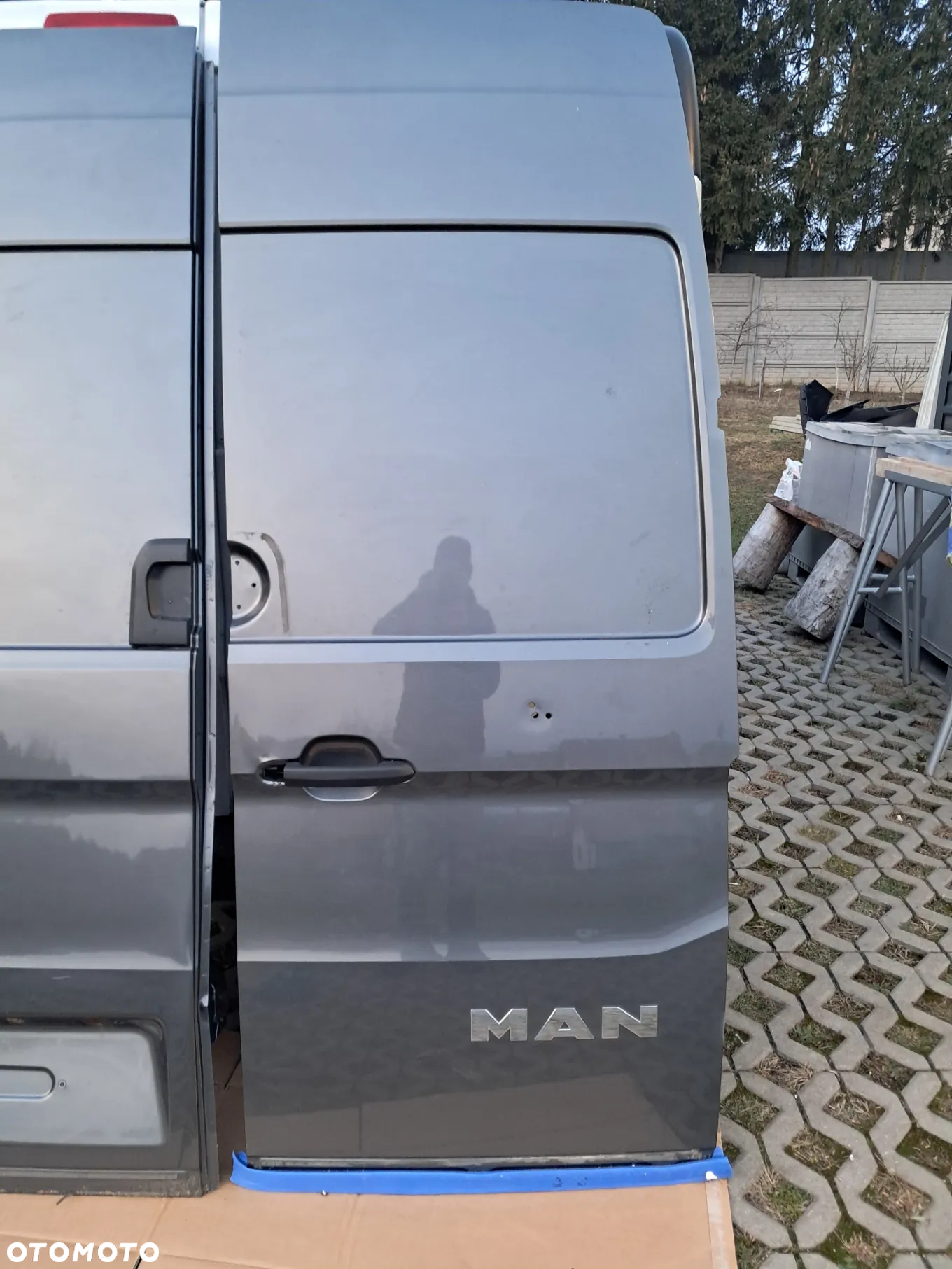 drzwi tył tylne prawe lewe skrzydełka VW Crafter 7C Man Tge szare siwe - 2