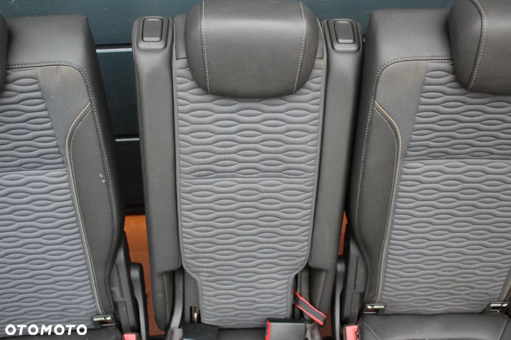 KOMPLET PRZEKŁADKA FOTELE BOCZKI PLASTIKI WYKŁADZINA PASY OPEL ZAFIRA C 7 OSÓB PÓŁSKÓRA - 15