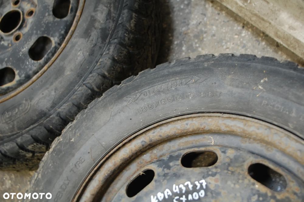 KOŁA FELGI STALOWE + OPONY KBA43737 185/65R15 5X100 ET38 6J SEAT LEON I VW GOLF IV SKODA AUDI - 7