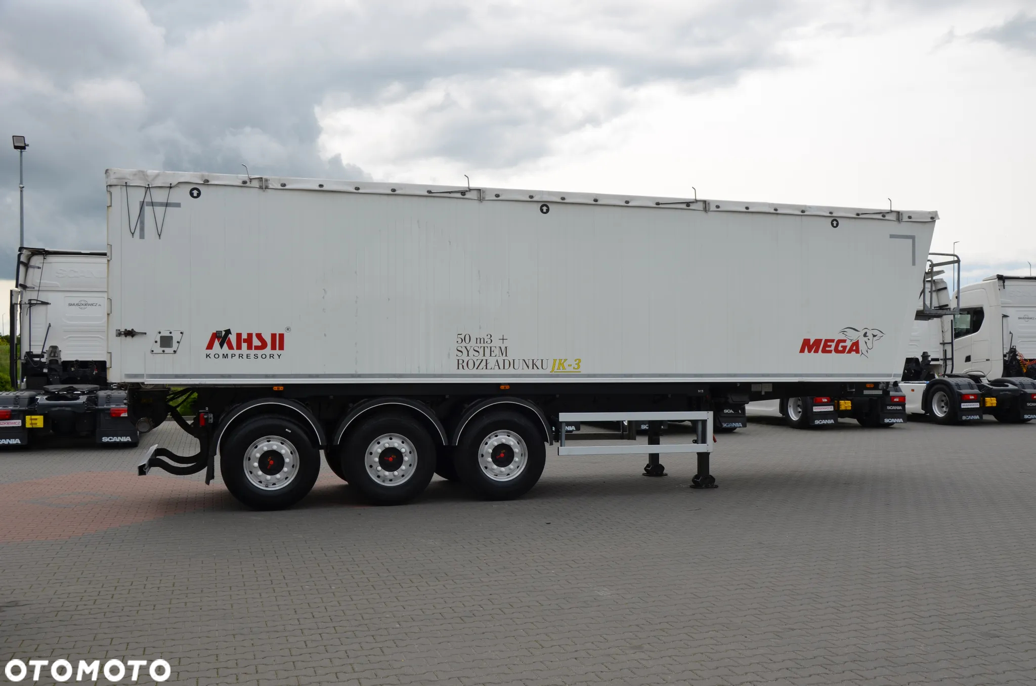 Mega WYWROTKA Z WYDMUCHEM JK-3 ! / ALU 50 m3 / 2021r / ŚCIANY GRODZIOWE / OŚ POD. / ALUSY / FULL OPCJA / 7973 - 2