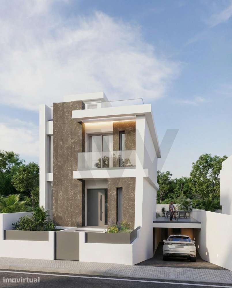Moradia V3 Contemporânea com Jardim e Garagem – Village São Marcos - Grande imagem: 2/25