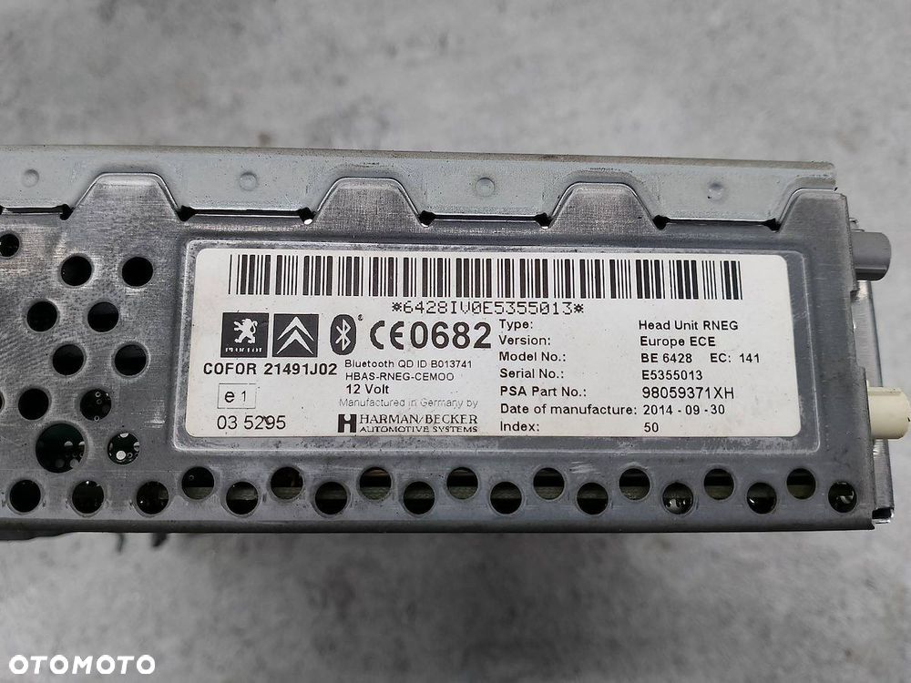 RADIO  PEUGEOT 308 I SW 98059371XH - 4