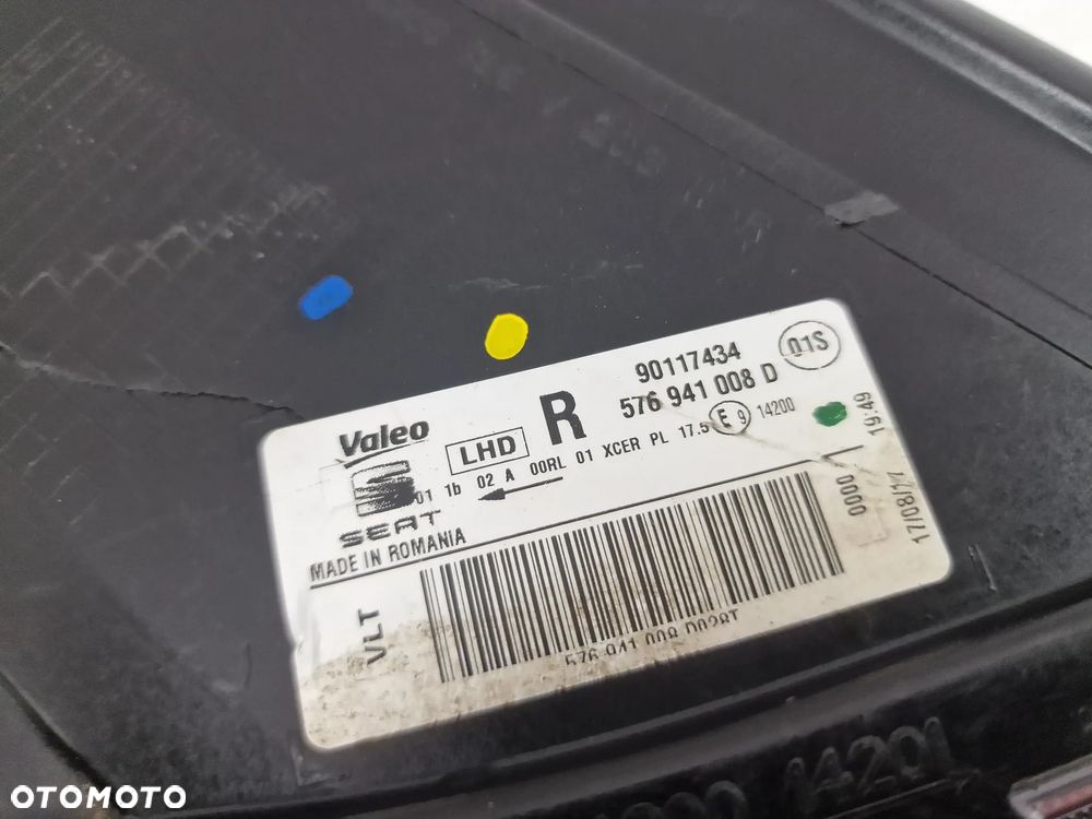 SEAT ATECA 576 16- PRAWA LAMPA PRZEDNIA PRZÓD FULL LED , NR 576941008D , NR AUKCJI LA366 - 7