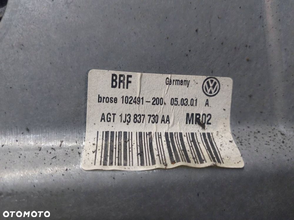 MECHANIZM PODNOŚNIK SZYBY PRAWY PRZÓD GOLF IV HB 3D 1J3837730AA - 2