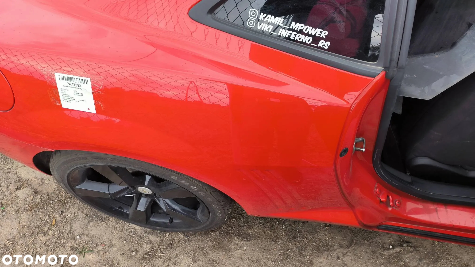 Ćwiartka błotnik prawy/lewy tył COUPE Chevrolet Camaro RS 3.6 V6 2011 - 3