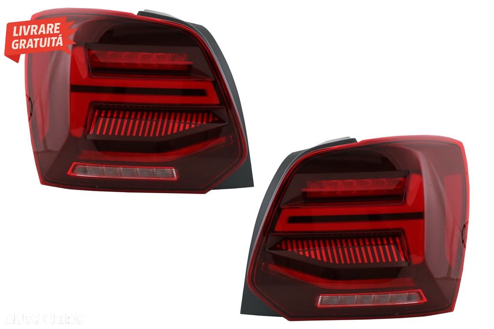 Stopuri Full LED VW POLO 6R 6C 61 (2011-2017) Semnal Dinamic Led Vento Look- livrare gratuita - 1