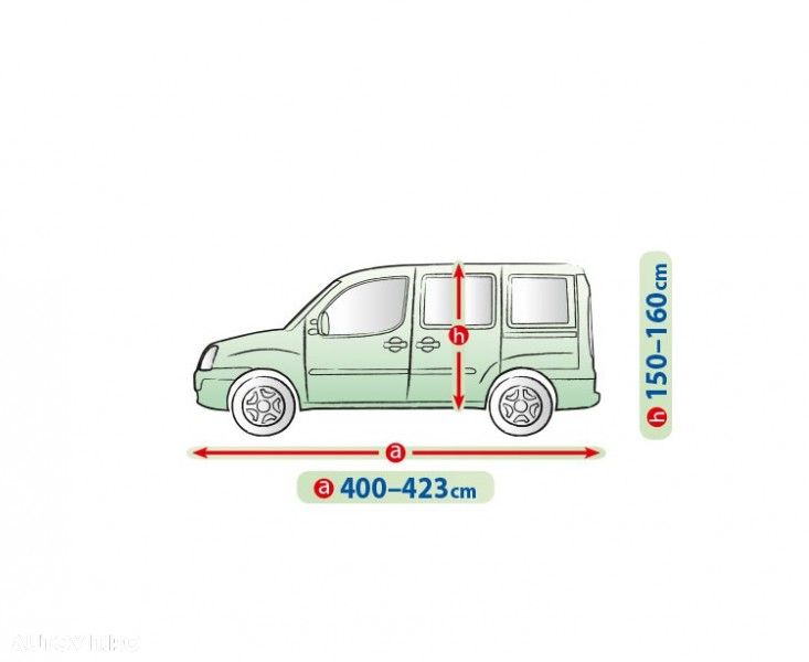 Prelata auto, husa exterioara Mobile Garage M LAV Van, lungime 400-423 cm - 3