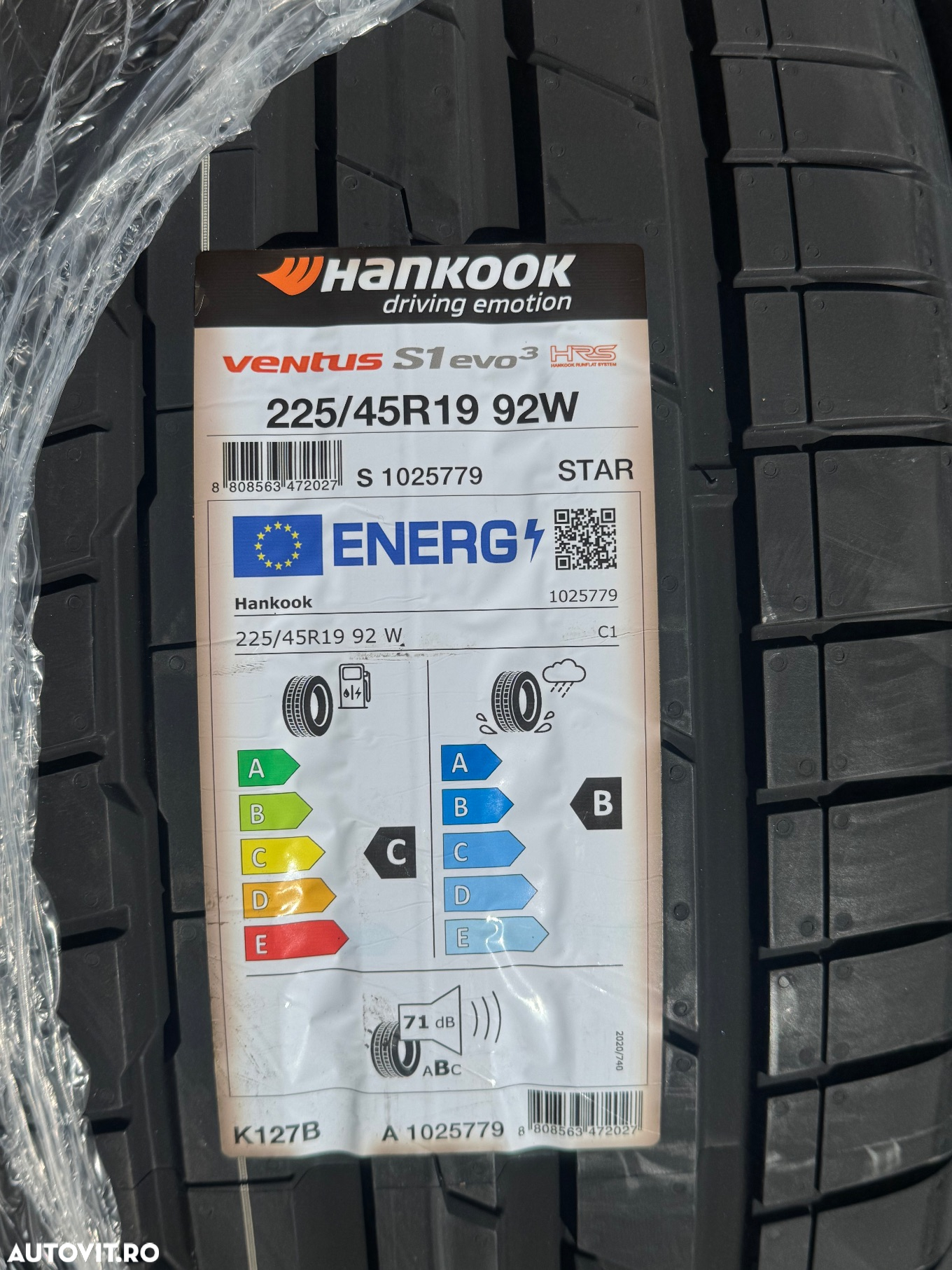Vând set anvelope 225/45/19-255/40/19 hankook de vară cu runflat și steluță BMW noi - 4