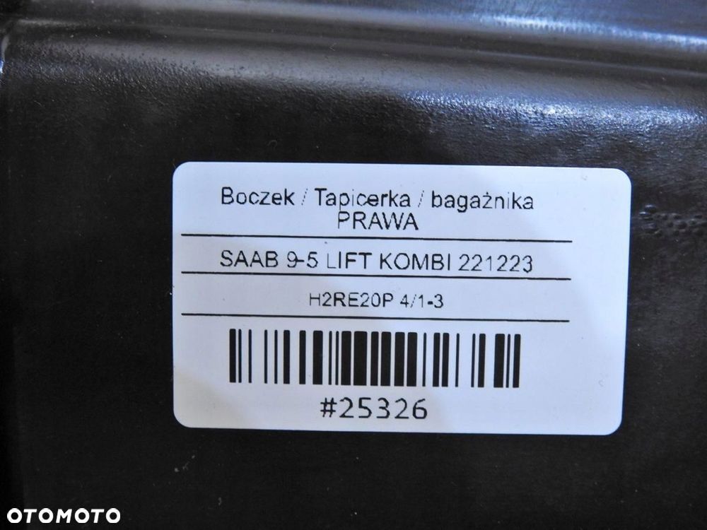 TAPICERKA BAGAŻNIKA PRAWY TYŁ SAAB 9-5 KOMBI - 6