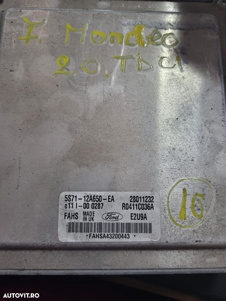 ECU / Calculator Motor Ford Mondeo 2.0 TDCI 2005 5S71-12A650-EA - 1