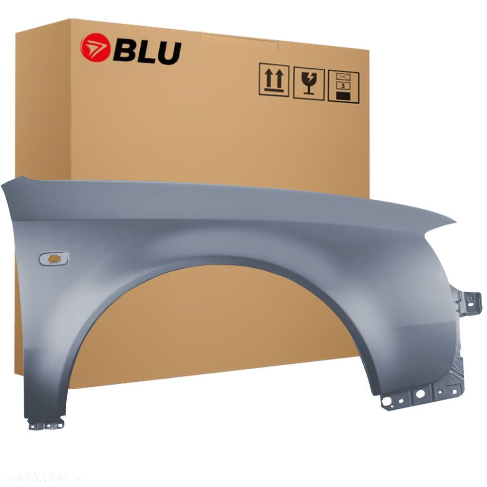 BLU Błotnik AUDI A6 C5 LY7L prawy srebrny 97-01 przód AchatGrau - 1