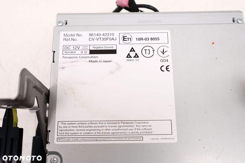 TOYOTA RAV4 IV RADIO EKRAN NAWIGACJA 86140-42310 - 8