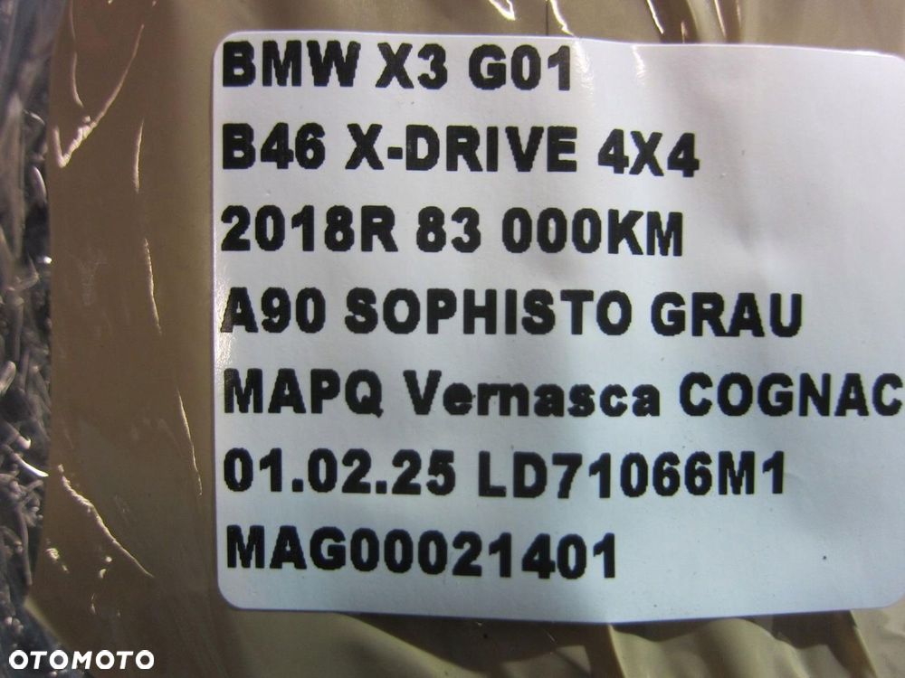 BMW X3 G01 G02 X4 PODUSZKA W FOTEL PRAWA AIRBAG 7416266 USA 72127416266 - 7