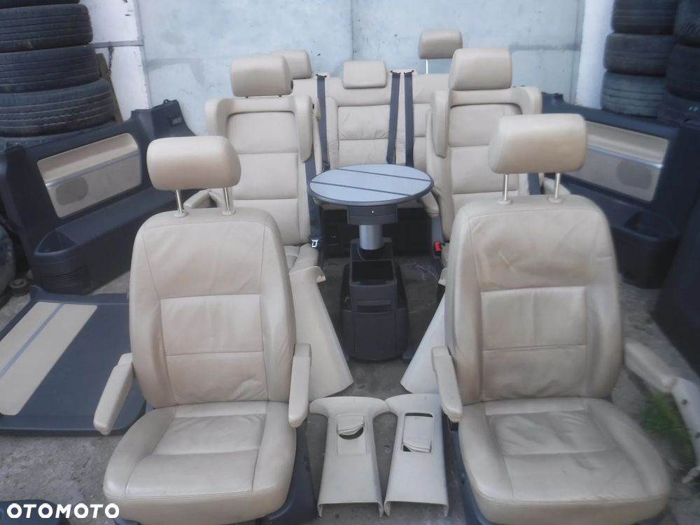 Vw T5 Lift T6 multivan fotele siedzenia grzane  kanapa skory stolik przekladka 2 X drzwi boczki roletki kpl - 23