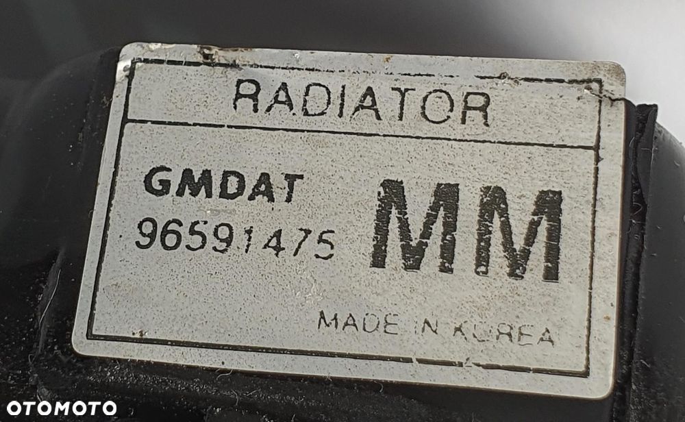 CHŁODNICA WODY CHEVROLET MATIZ II 0.8 96591475 - 4