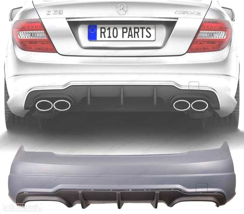 PARA-CHOQUES TRASEIRO MERCEDES CLASE C W204 LOOK AMG C63 07-14 - 1