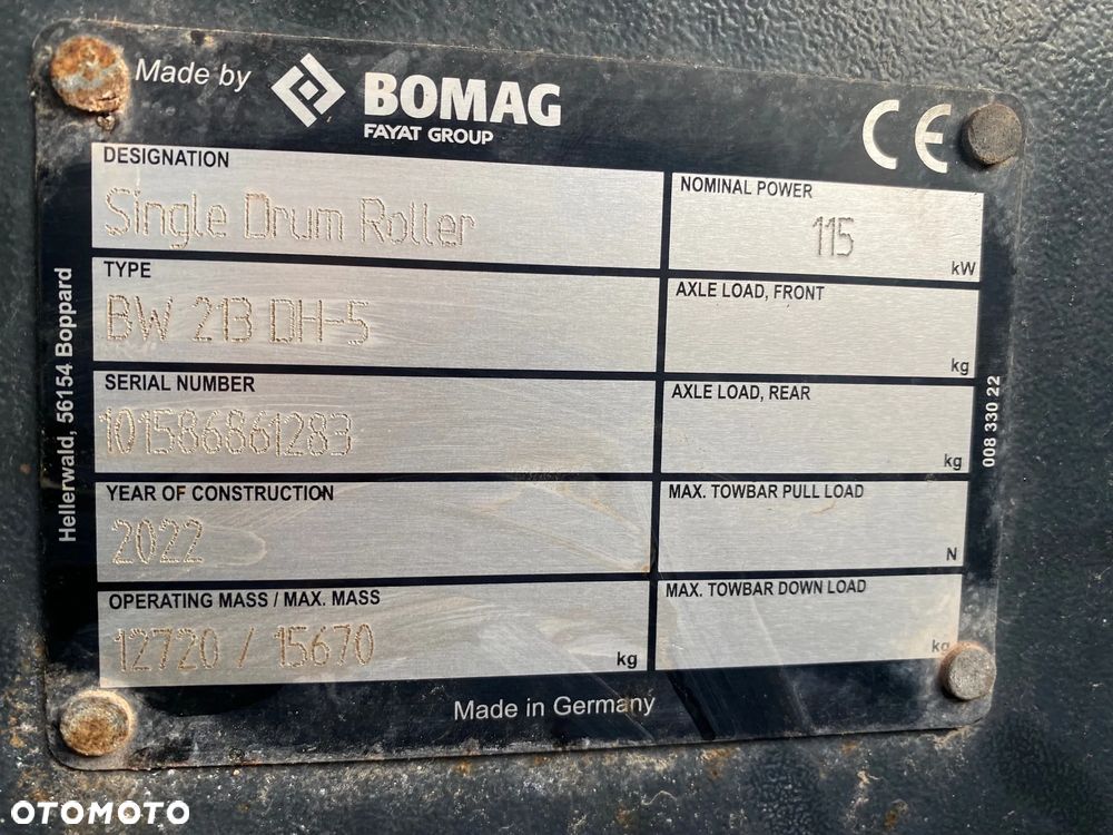Bomag BW213DH-5, 2022 ROK, TYLKO 516 MTH, JAK NOWY !!!, Z NIEMIEC, - 21