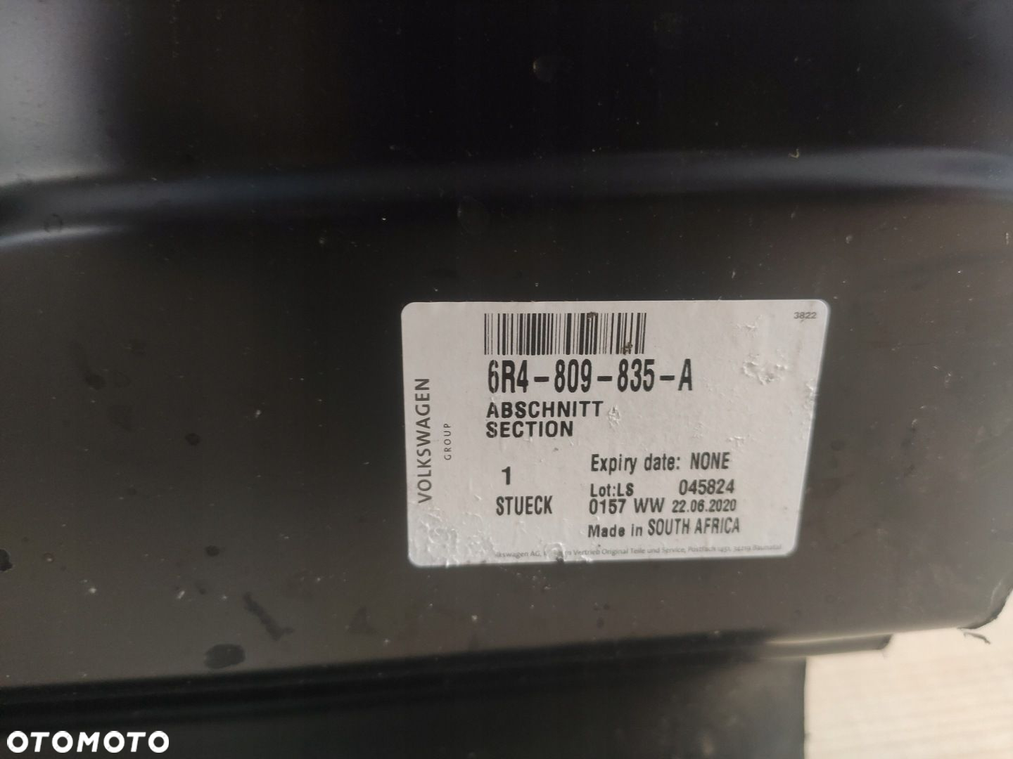VW POLO 09-17 próg słupek B lewy 6R4809835A - 7