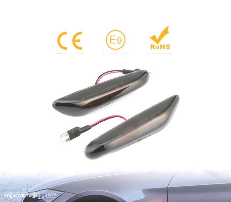 PISCAS LATERAIS LED DINAMICOS BMW E81 E82 E87 E88 E90 E91 E92 E93 E46 E60 E61 E60 E61 - 2