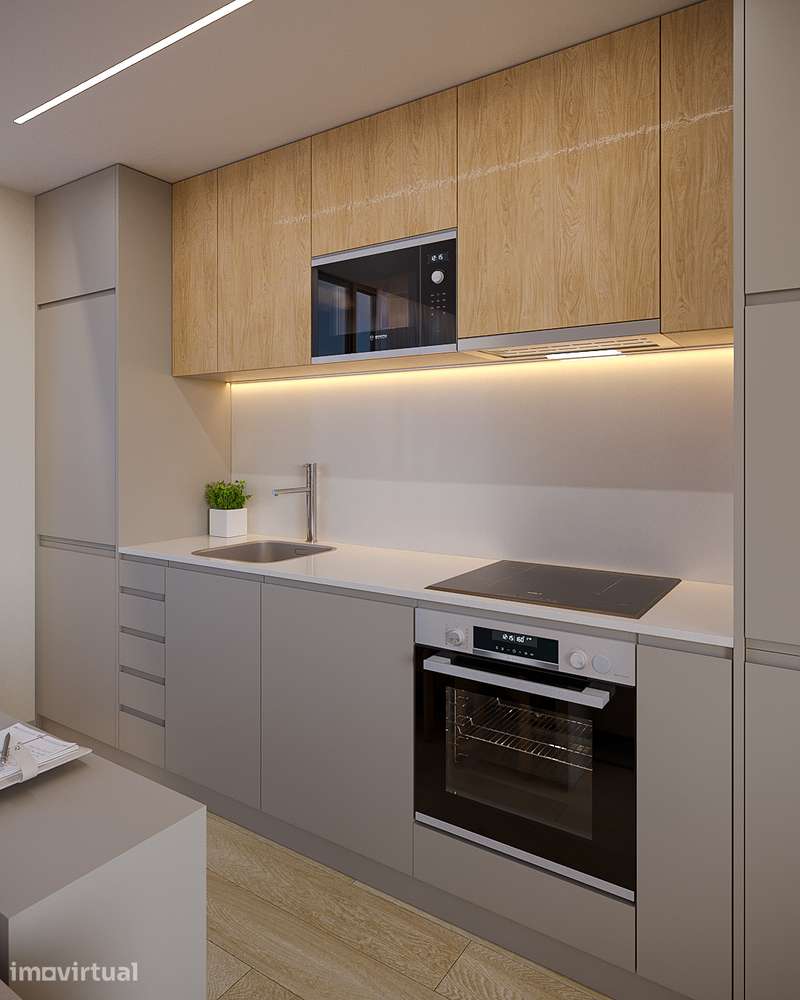 Apartamento T1 Novo com Varanda e Garagem - Grande imagem: 2/35