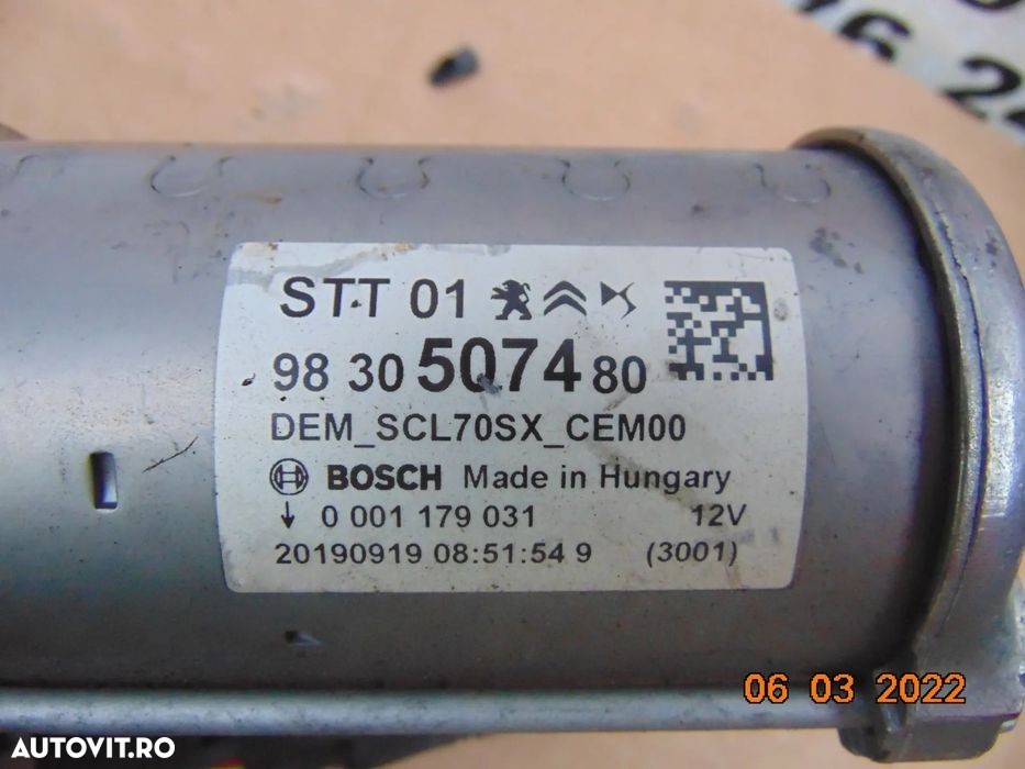 Electromotor Peugeot 2008 1.2 benzina 3008 308 208 partner citroen ber - 2