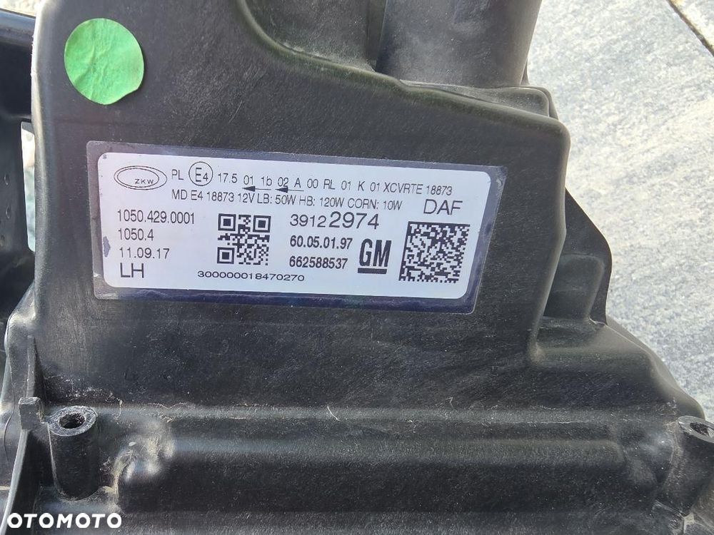 OPEL INSIGNIA 2 II B Lampa lewa przód Full Led Matrix Intelli Lux 39122974 - 11