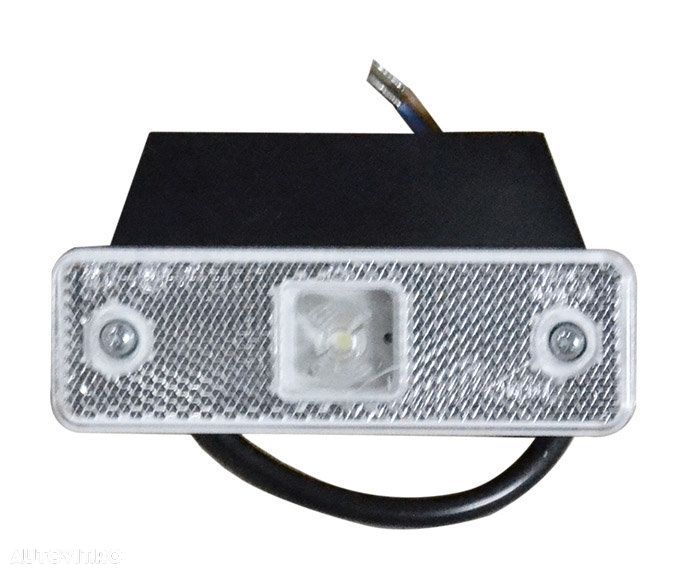 Lampa gabarit auto BestAutoVest 12/24V dreptunghiulara alba cu leduri, 98x31x18mm, 1 buc. - 1