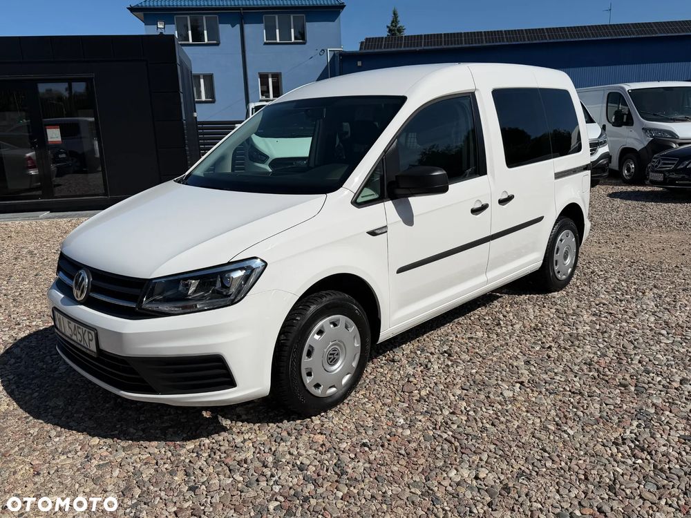 Volkswagen CADDY VAN MINIBUS 5cio Osobowy z Homologacją cięż. N1. Ładowność 707kg +5os. Mocny 2.0TDI Euro6, Bogate wyposażenie Reflektory Bi-KSENONOWE + Światła LED, Kierownica skórzana wielofunkcyjna, Tempamat, Ogranicznik, St. Radia oraz pełen komputer z kier. Czujniki cofania, Bezwypadkowy pełen serwis ASO VW - 33