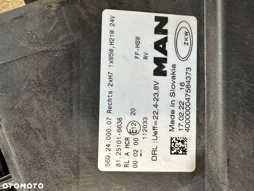 man oe 81251016638 reflektor - 2