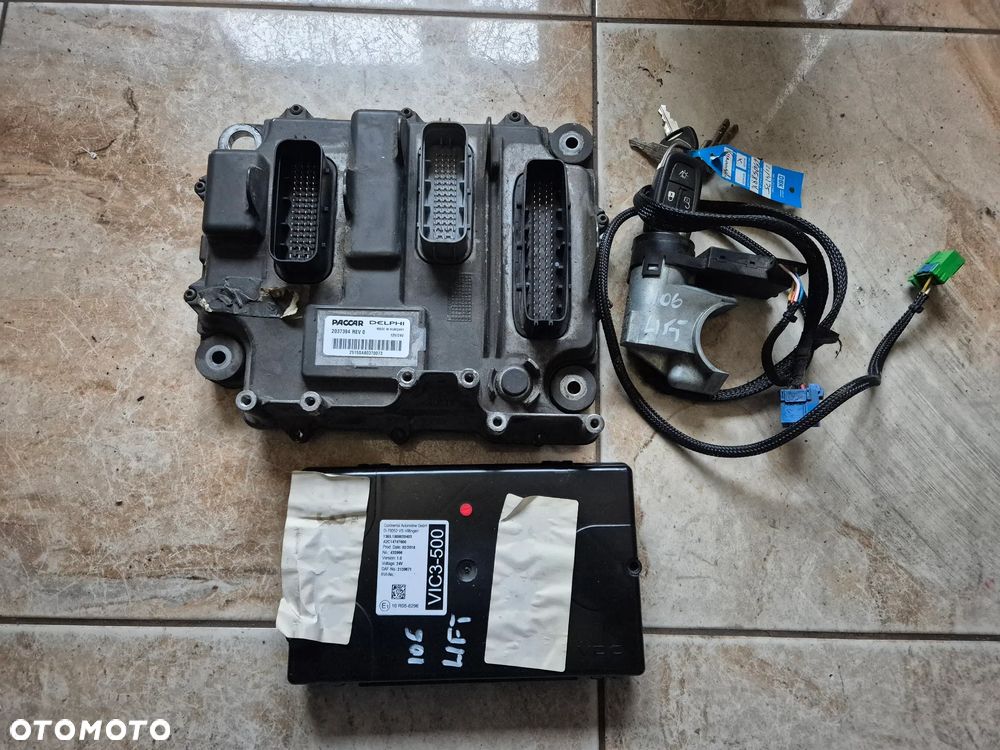 KOMPUTER STEROWNIK SILNIKA VIC STACYJKA PAKIET STARTOWY DAF XF 106 LIFT 480 STAN BDB 100% SPRAWNY - 1