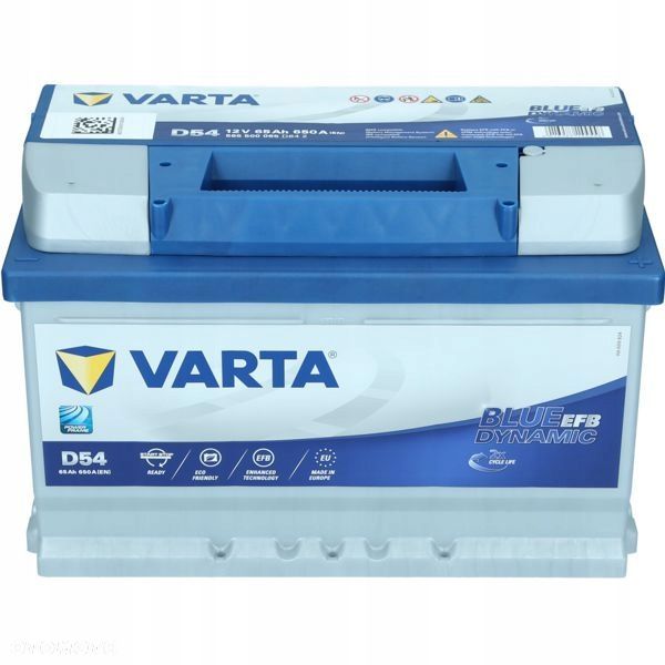 Akumulator Varta EFB D54 12V 65Ah 650A L3B StartStop P - 19,0 kg - 2