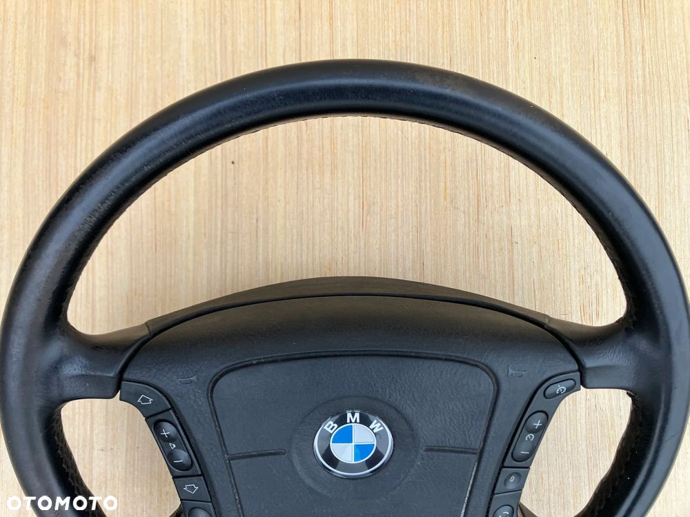 KIEROWNICA BMW E38 E38 PRZED LIFT JEDNONABOJOWA JEDEN NABÓJ AIRBAG PODUSZKA MULTIFUNKCJA SKÓRA RARYTAS - 4