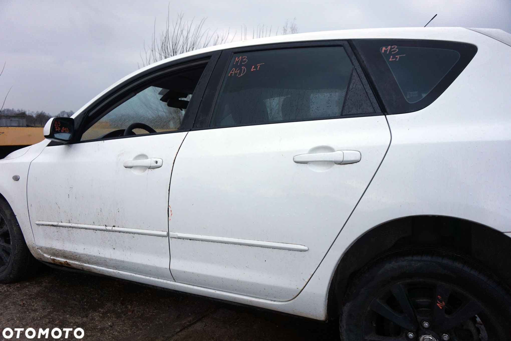 DRZWI TYLNE LEWE 3 I BK LIFT 5D HB A4D  BIAŁY MAZDA 2006-2009 - 3